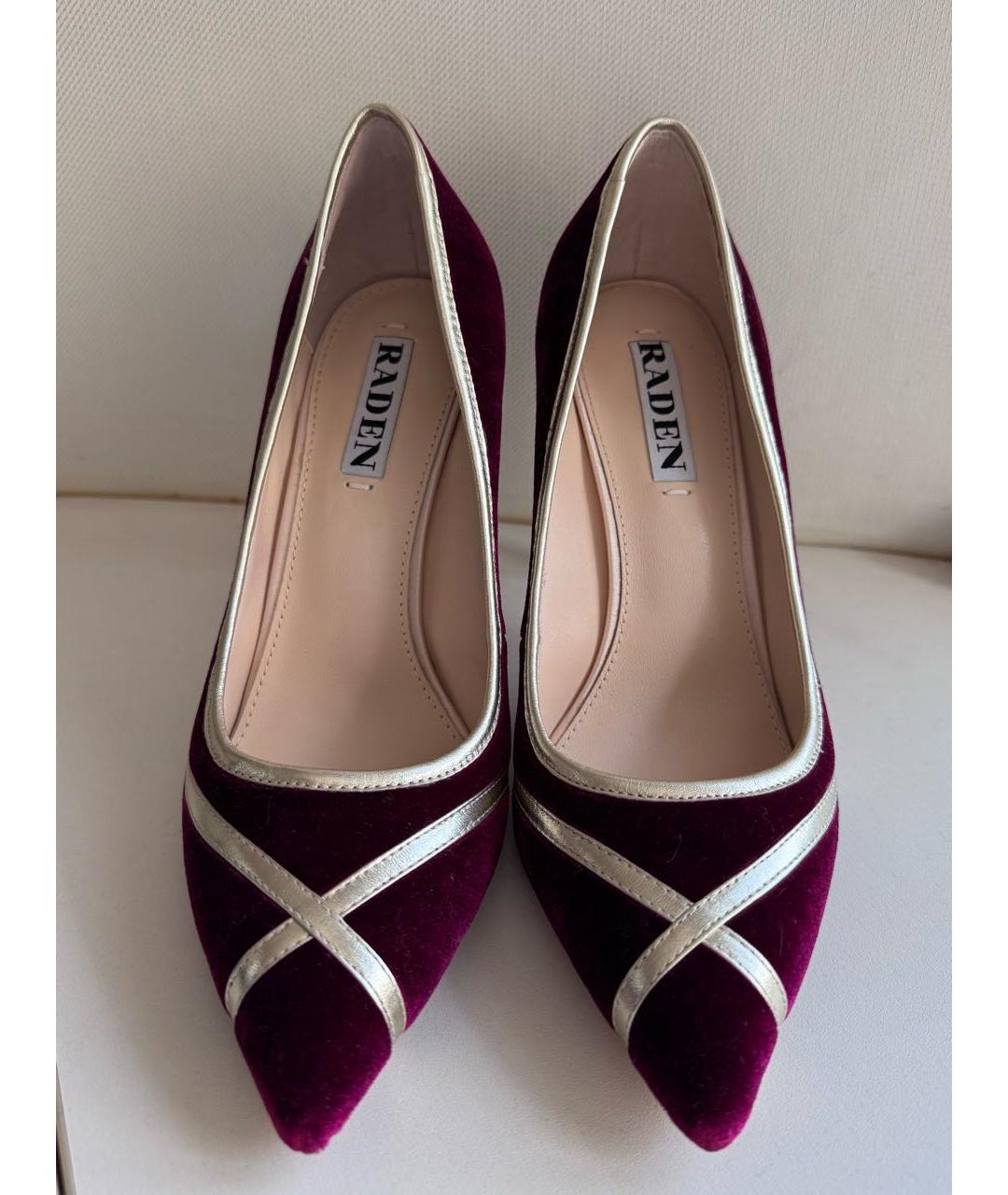 RADO Бордовые текстильные туфли, фото 2