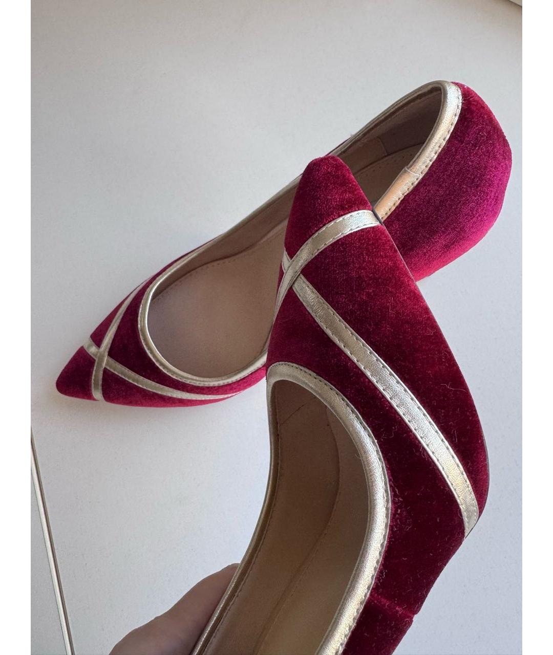 RADO Бордовые текстильные туфли, фото 5