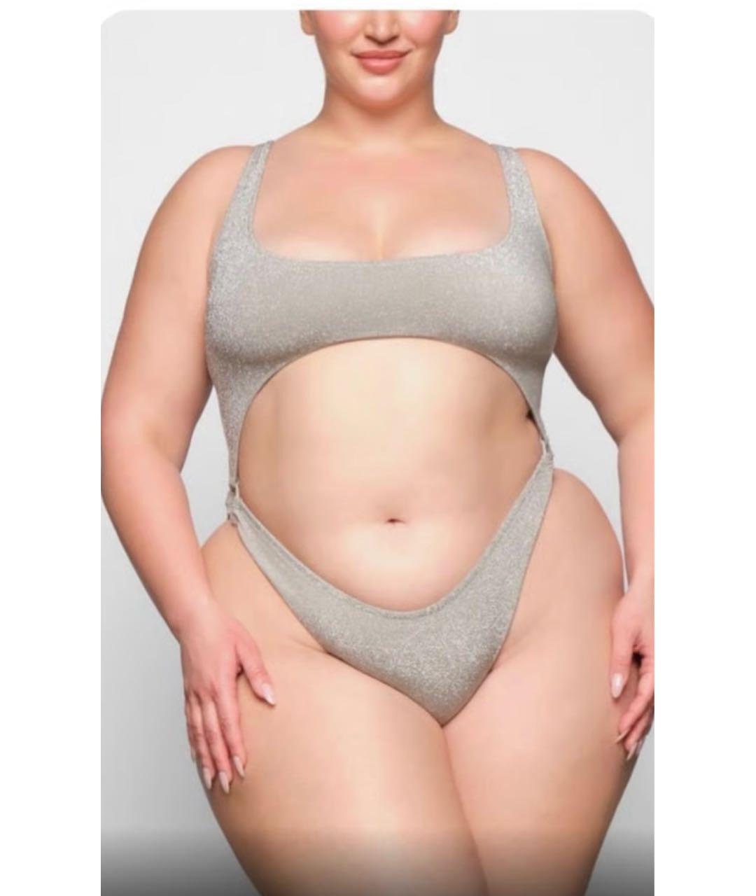 SKIMS Серебрянный купальник, фото 2