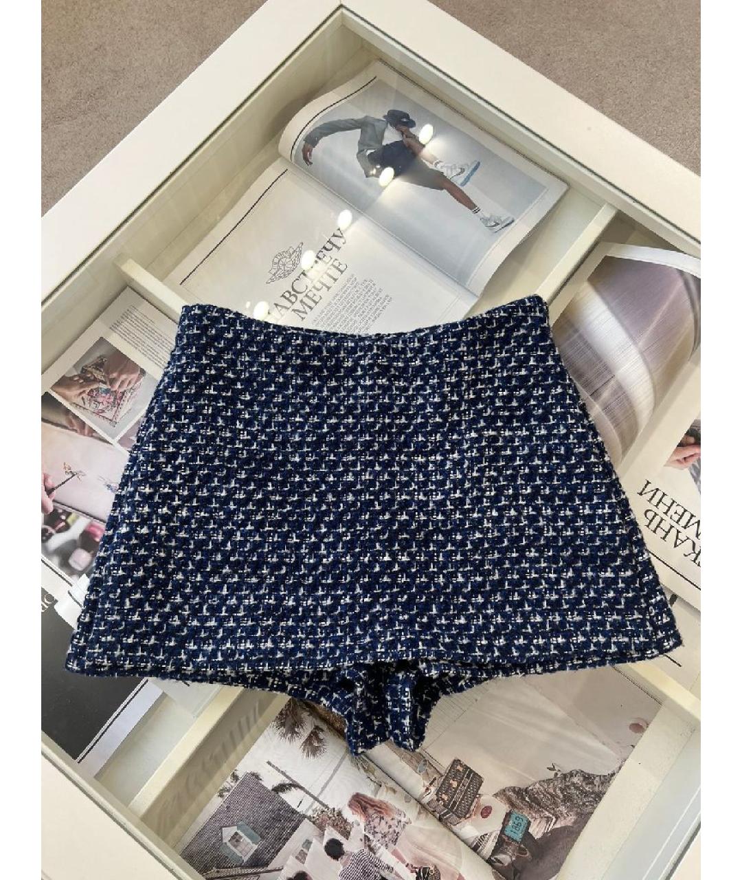 VALENTINO Темно-синяя юбка мини, фото 10