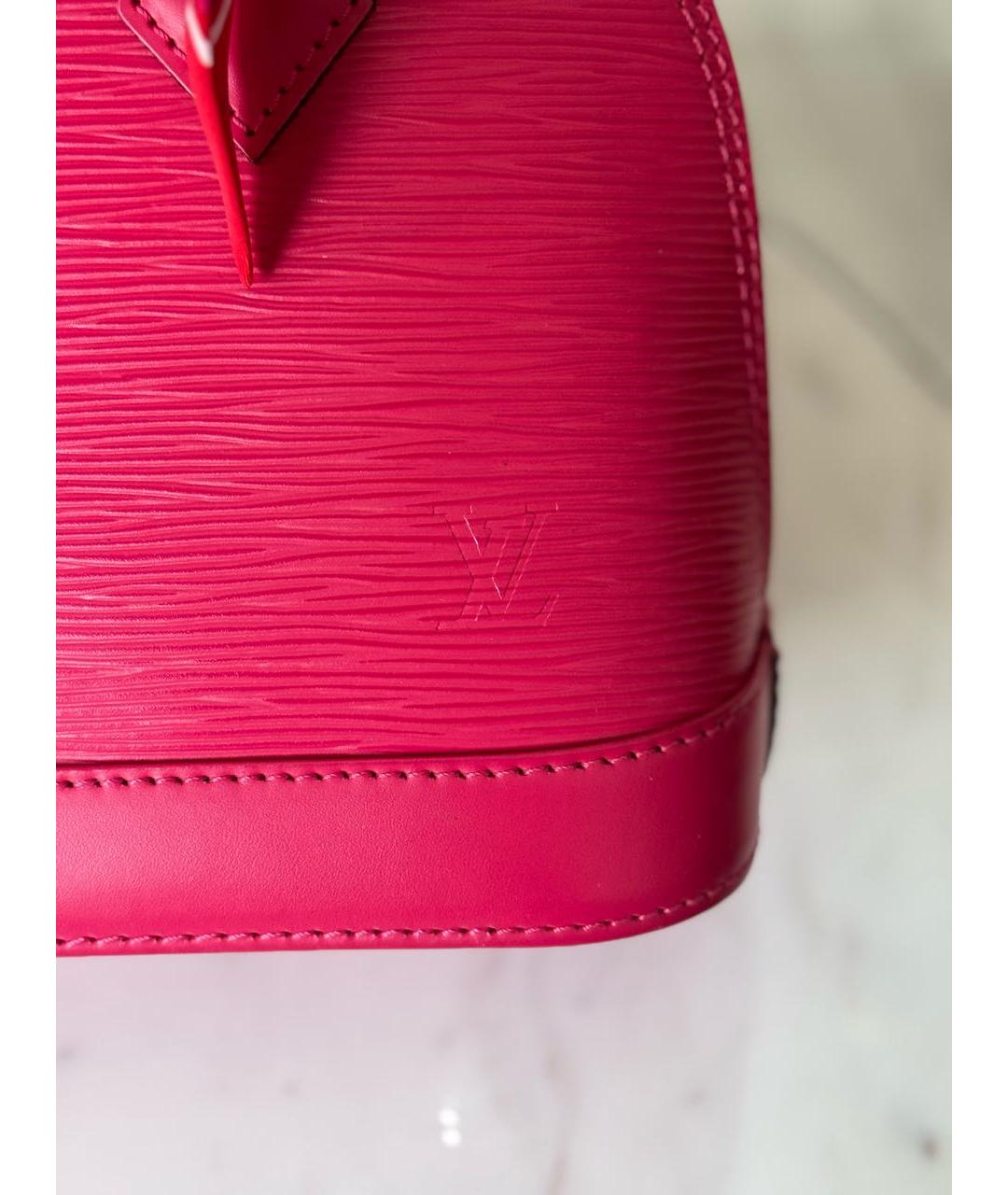 LOUIS VUITTON Фуксия кожаная сумка с короткими ручками, фото 3