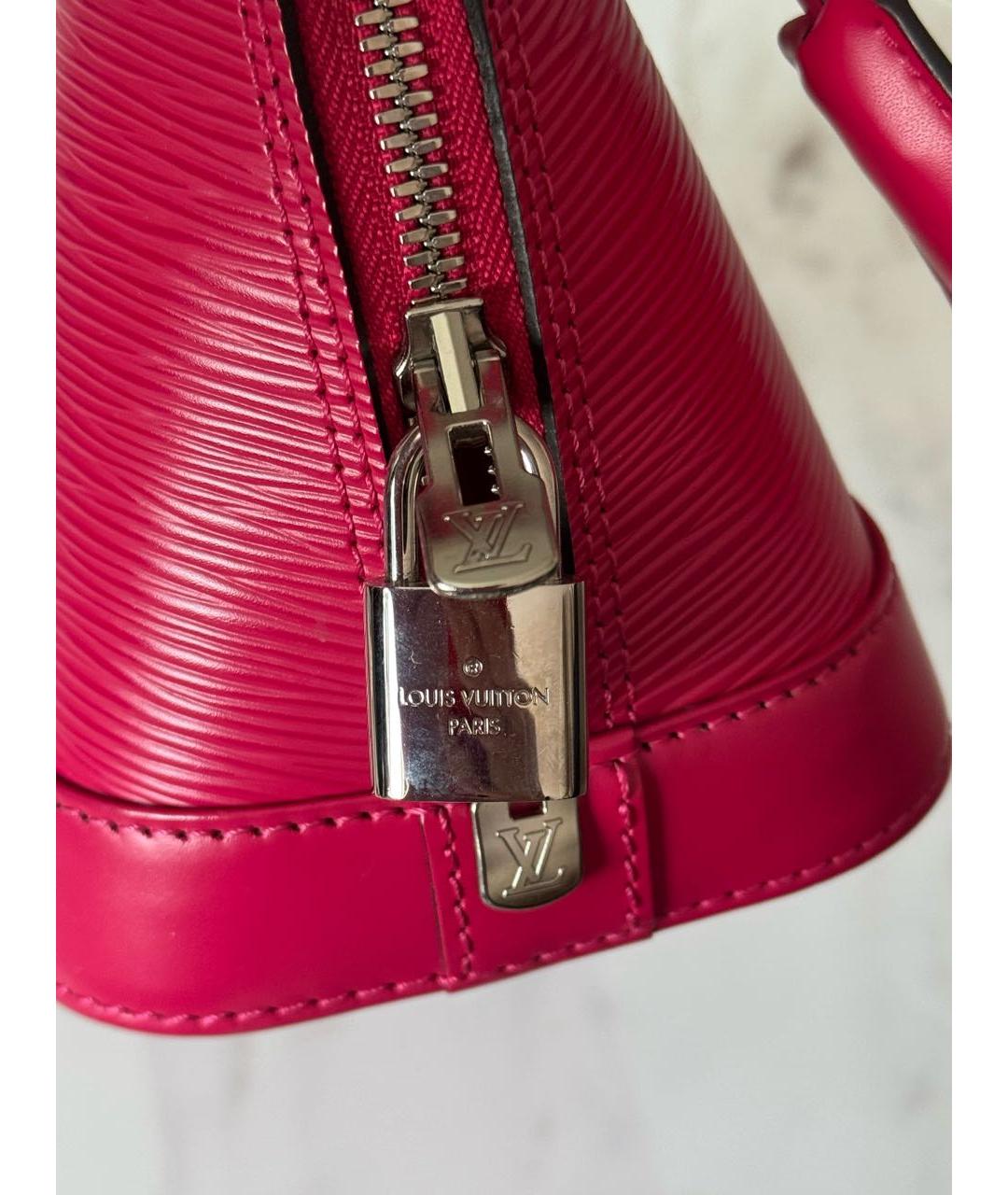 LOUIS VUITTON Фуксия кожаная сумка с короткими ручками, фото 2