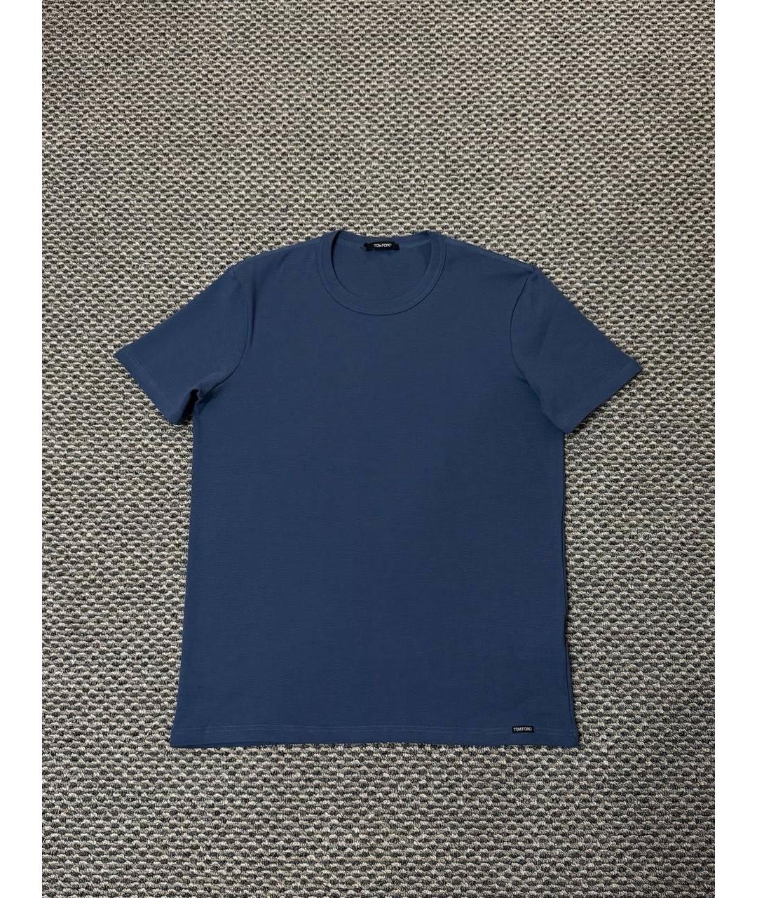 TOM FORD Синяя хлопковая футболка, фото 8