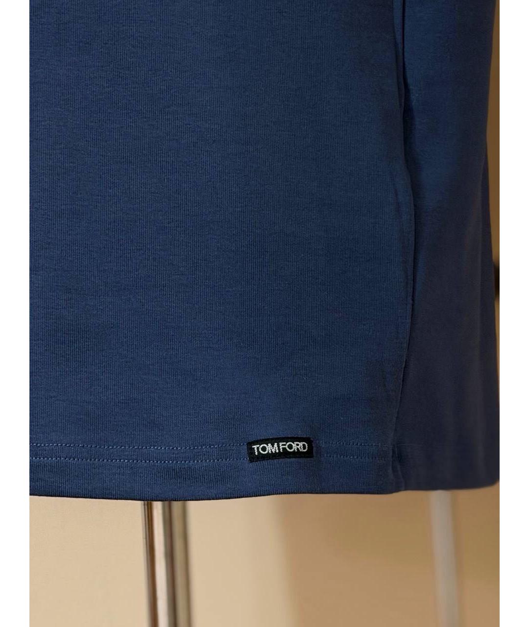 TOM FORD Синяя хлопковая футболка, фото 6