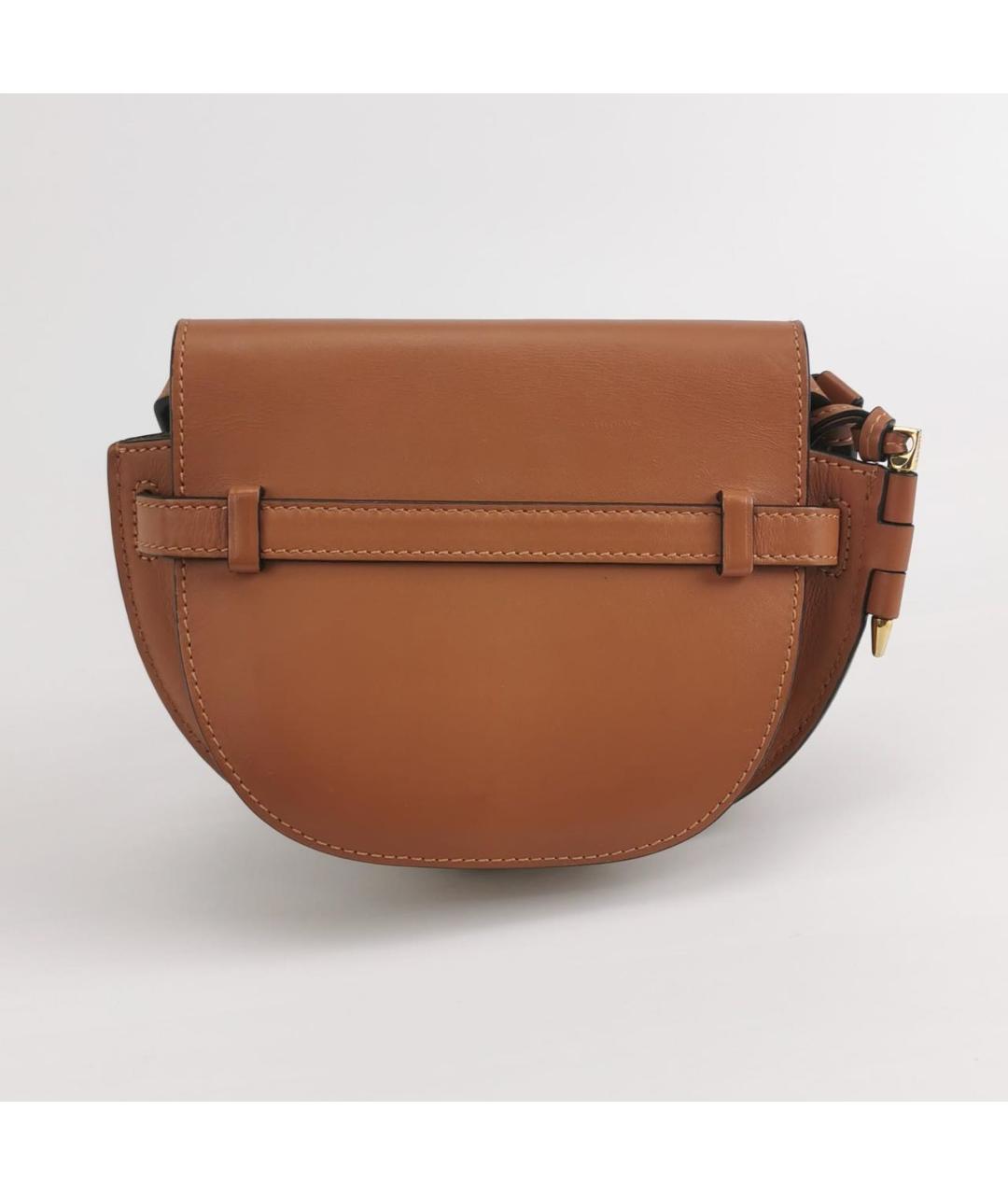 LOEWE Коричневая кожаная сумка через плечо, фото 3