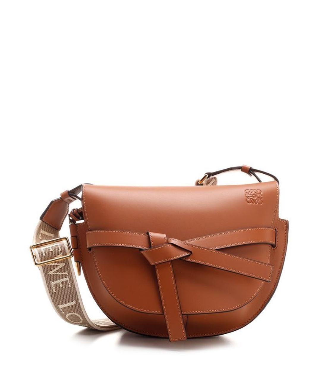 LOEWE Коричневая кожаная сумка через плечо, фото 7