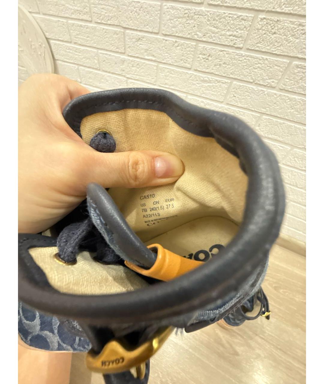 COACH Синие ботинки, фото 7