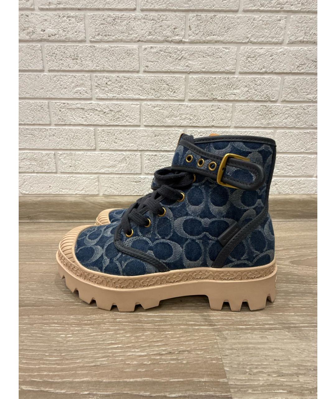 COACH Синие ботинки, фото 8