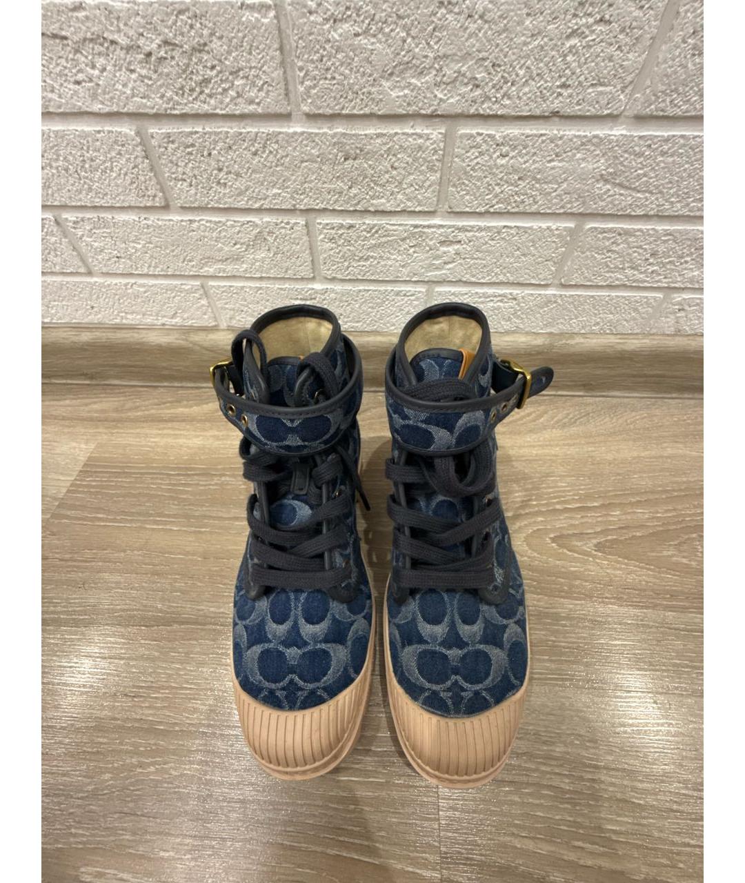 COACH Синие ботинки, фото 2