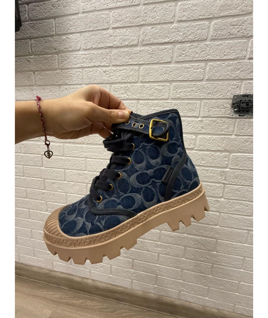 COACH Синие ботинки, фото 6