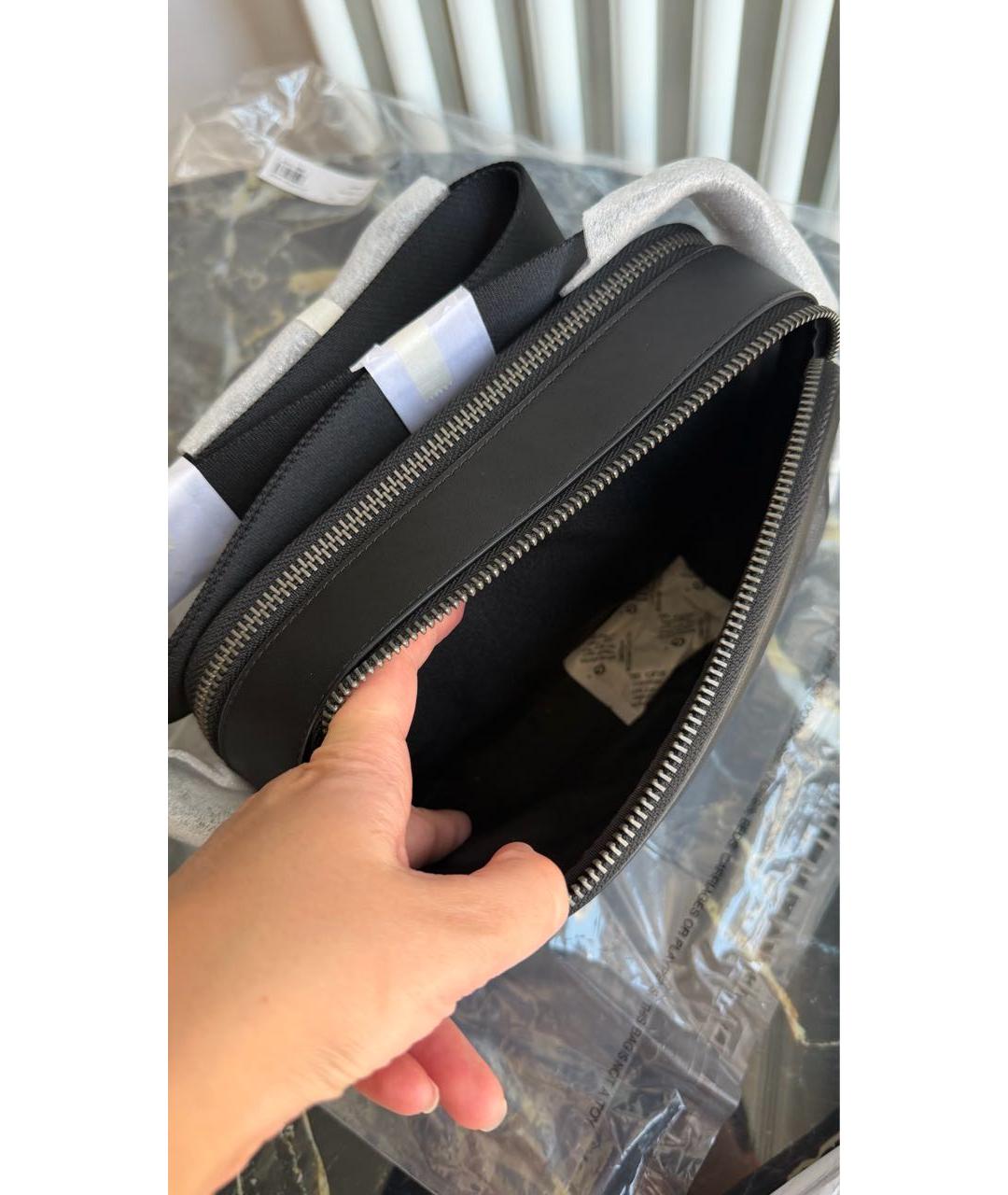 COACH Черная кожаная сумка на плечо, фото 5