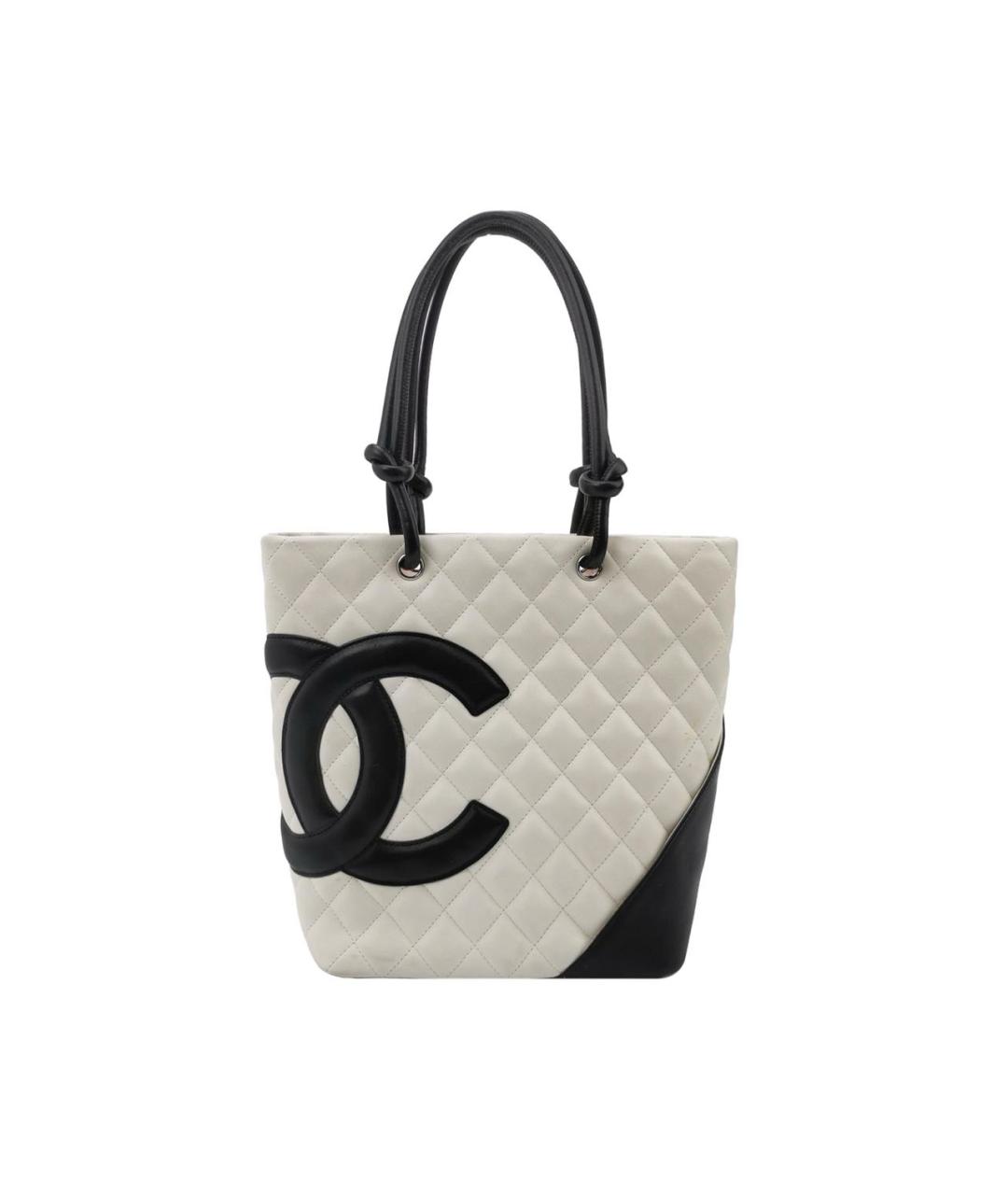 CHANEL Белая кожаная сумка тоут, фото 6