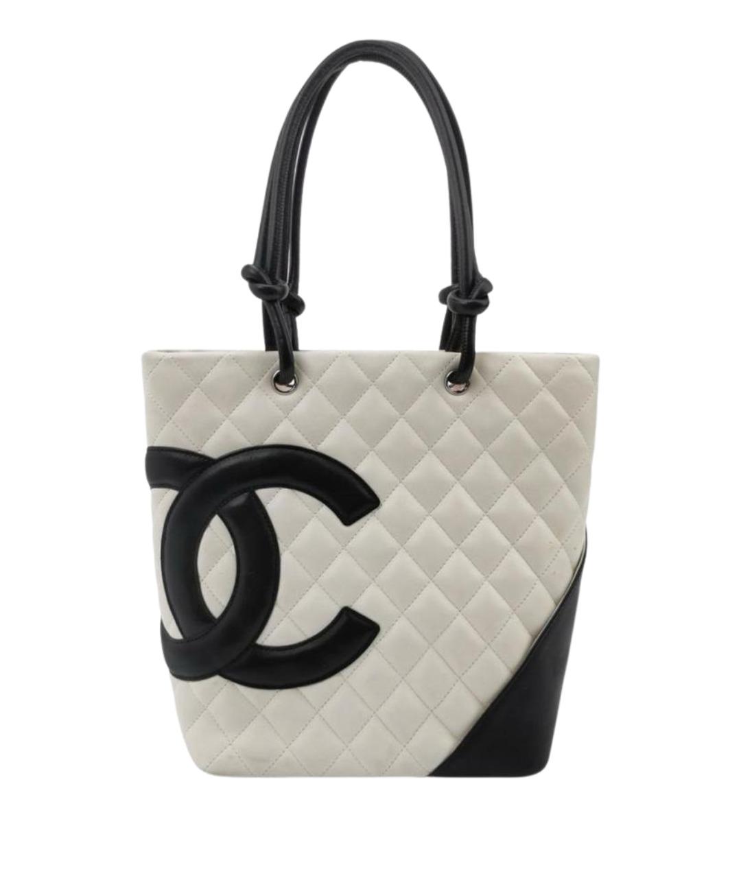 CHANEL Белая кожаная сумка тоут, фото 1