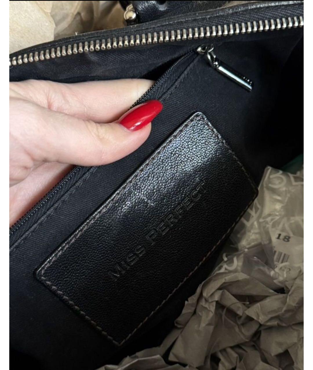 DOLCE&GABBANA Черная кожаная сумка с короткими ручками, фото 5