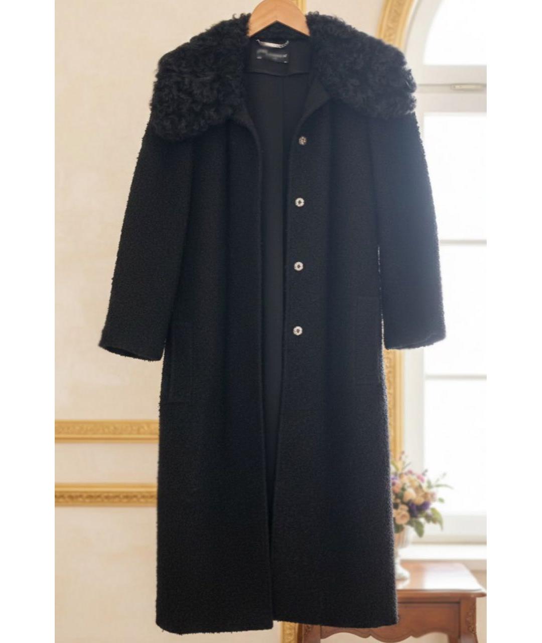 DOLCE&GABBANA Черное шерстяное пальто, фото 5