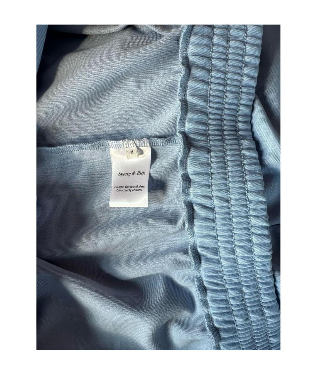 SPORTY AND RICH Голубой хлопковый спортивные костюмы, фото 7