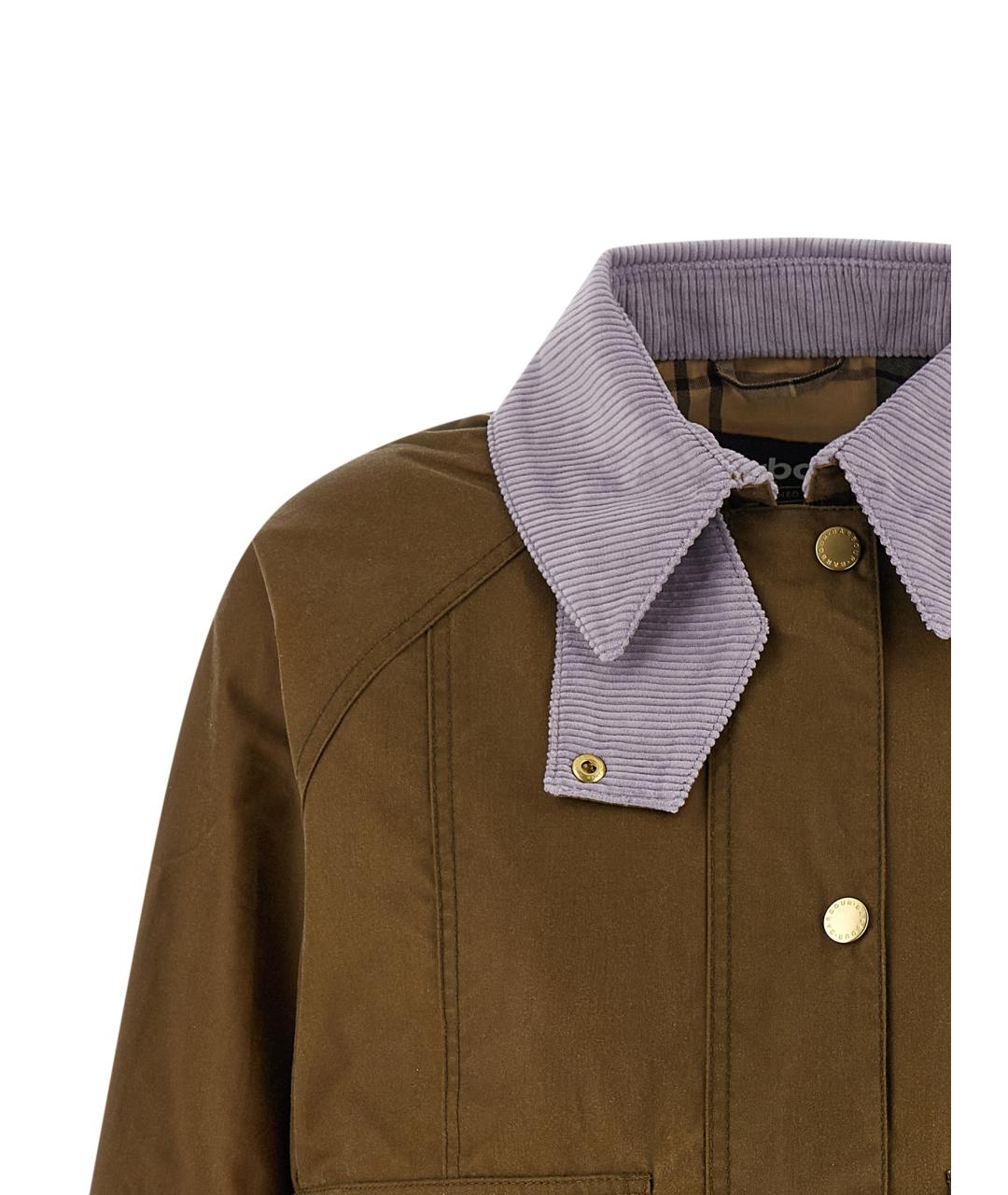 BARBOUR Коричневая хлопковая куртка, фото 3