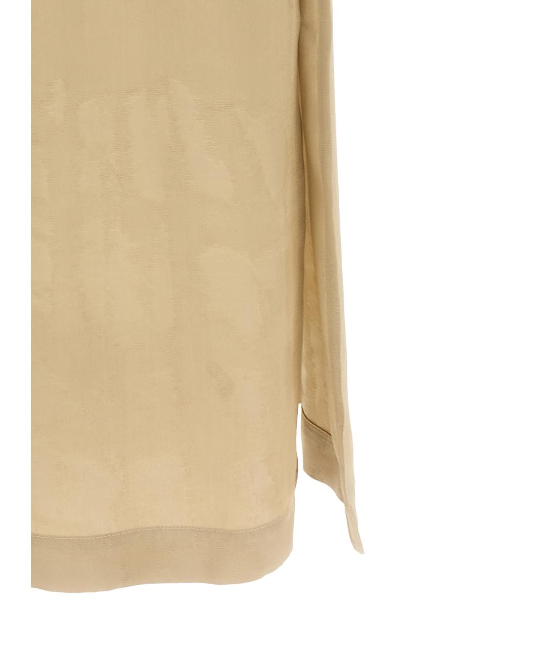 PESERICO Бежевое вискозное повседневное платье, фото 5