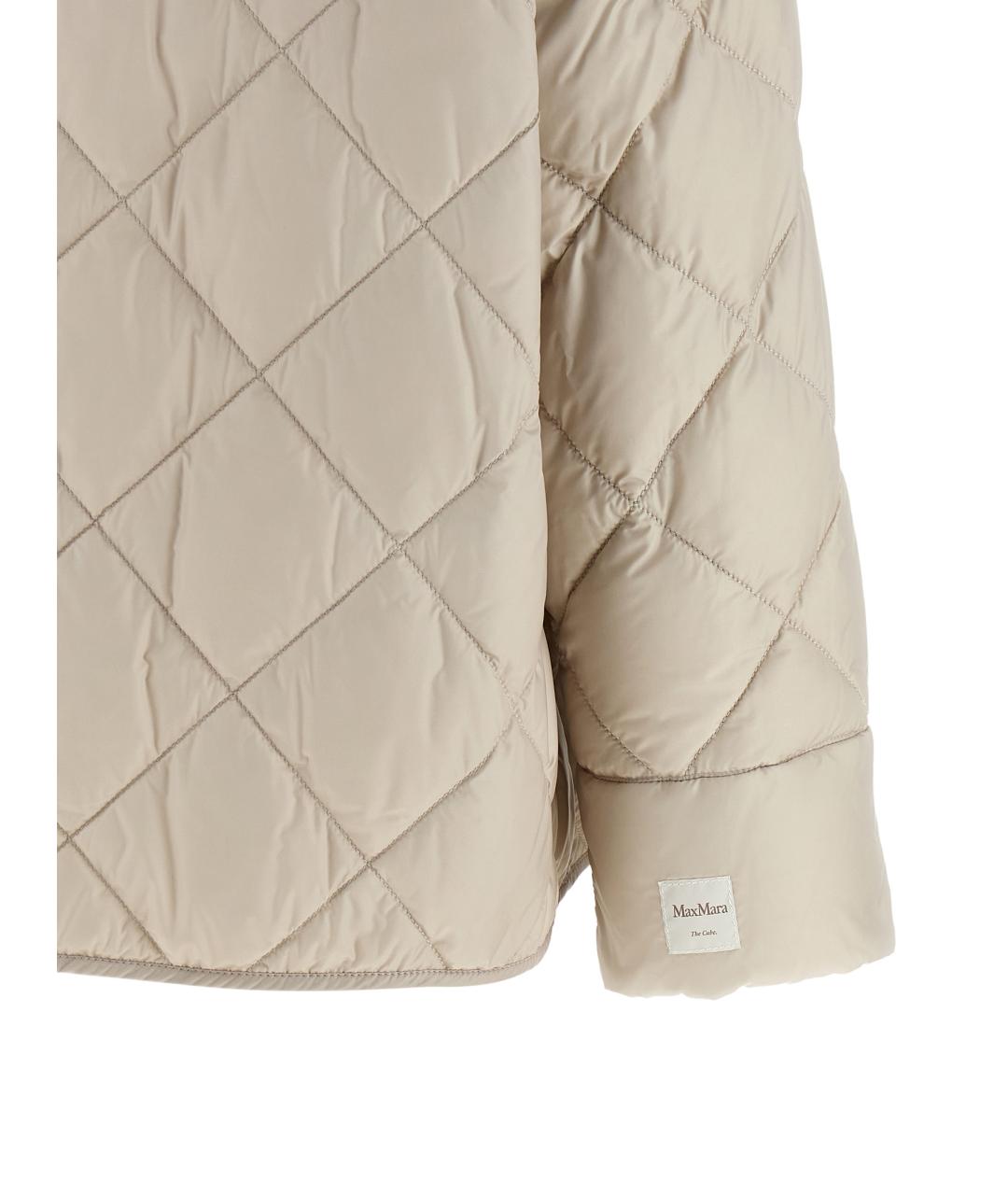 MAX MARA Бежевый полиамидовый пуховик, фото 4