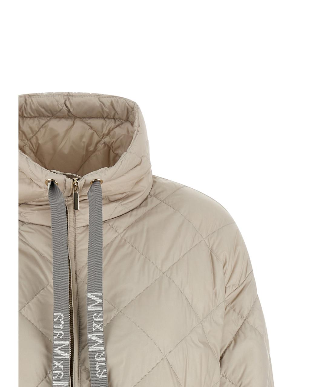 MAX MARA Бежевый полиамидовый пуховик, фото 3