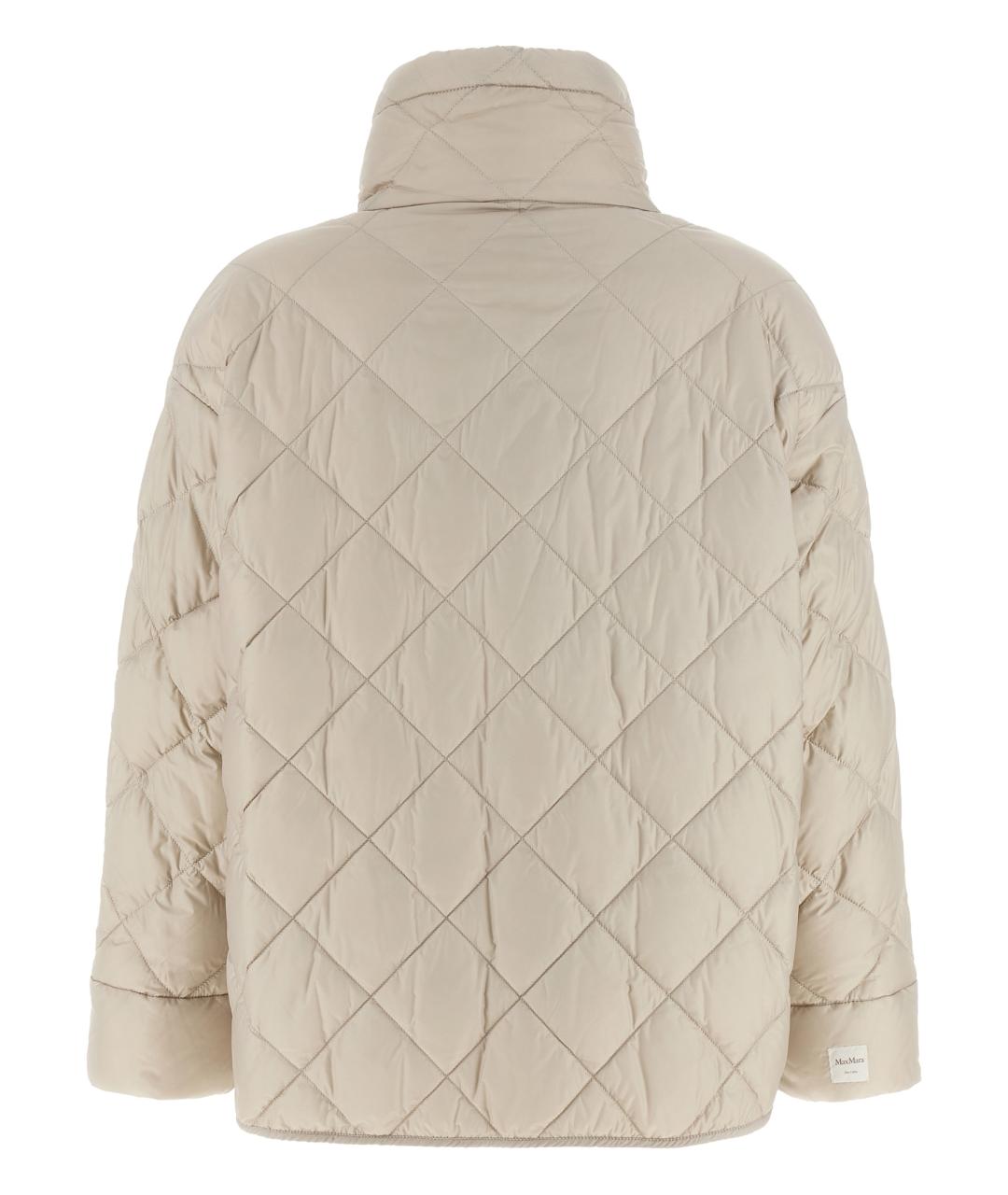 MAX MARA Бежевый полиамидовый пуховик, фото 2