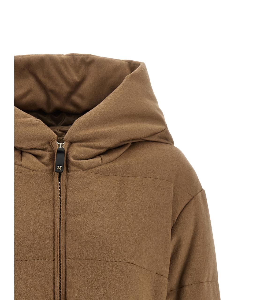 MAX MARA Коричневый шерстяной пуховик, фото 3