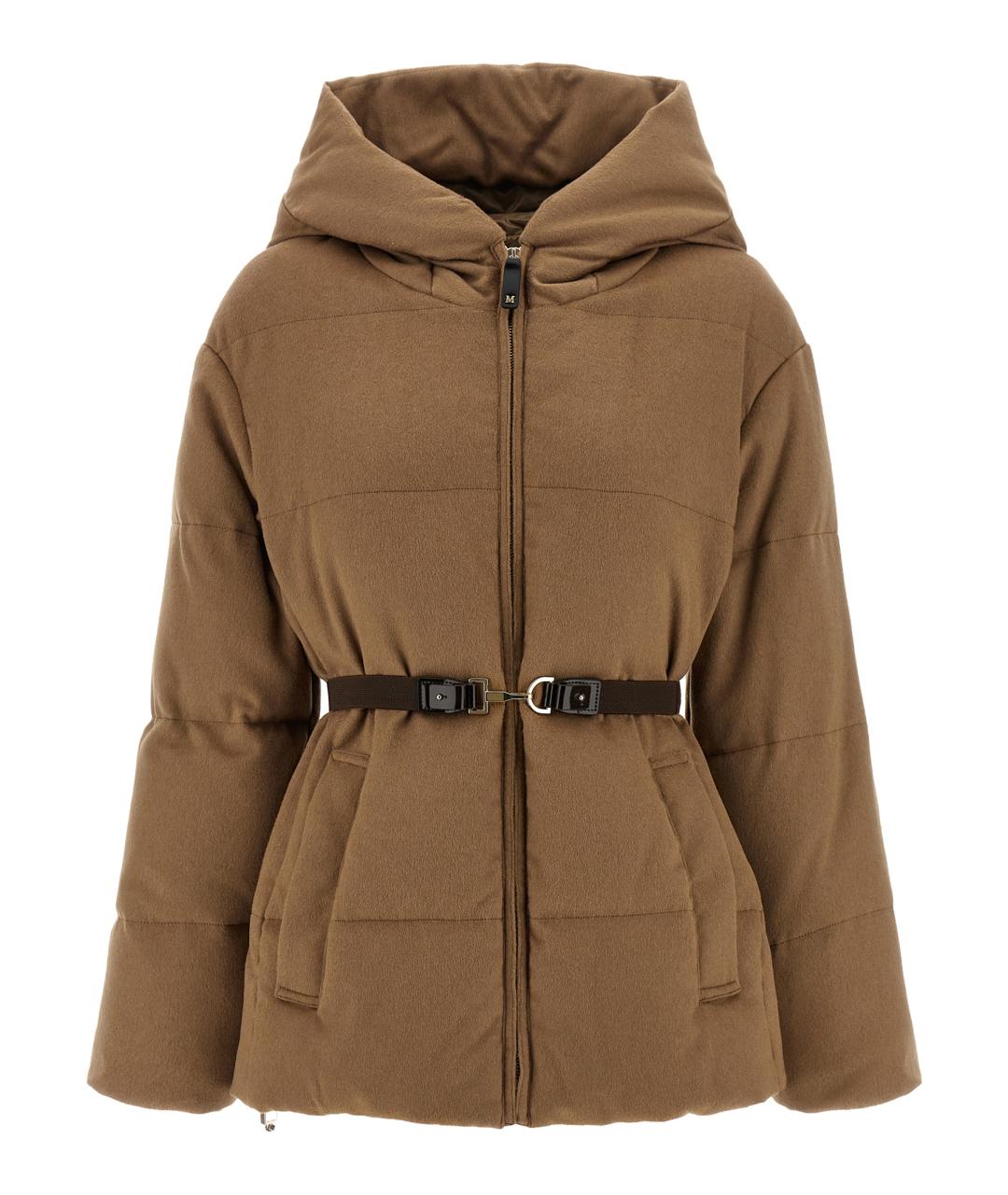 MAX MARA Коричневый шерстяной пуховик, фото 1