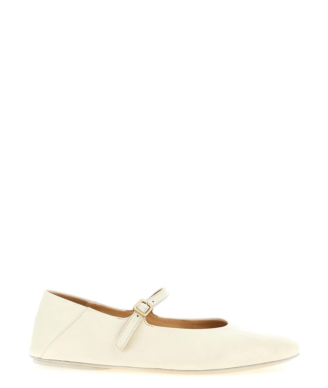 MARSELL Бежевые кожаные балетки, фото 1