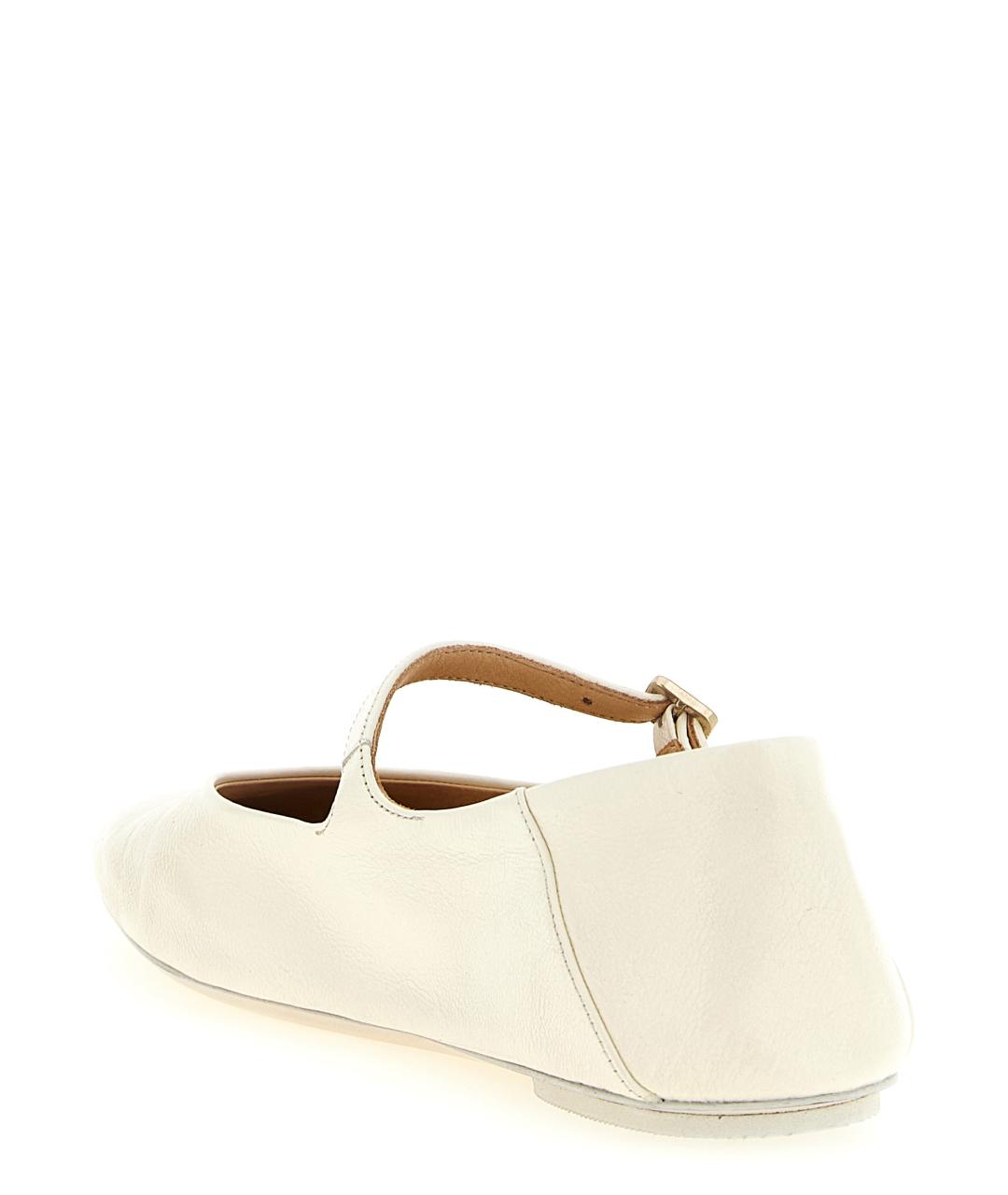 MARSELL Бежевые кожаные балетки, фото 3