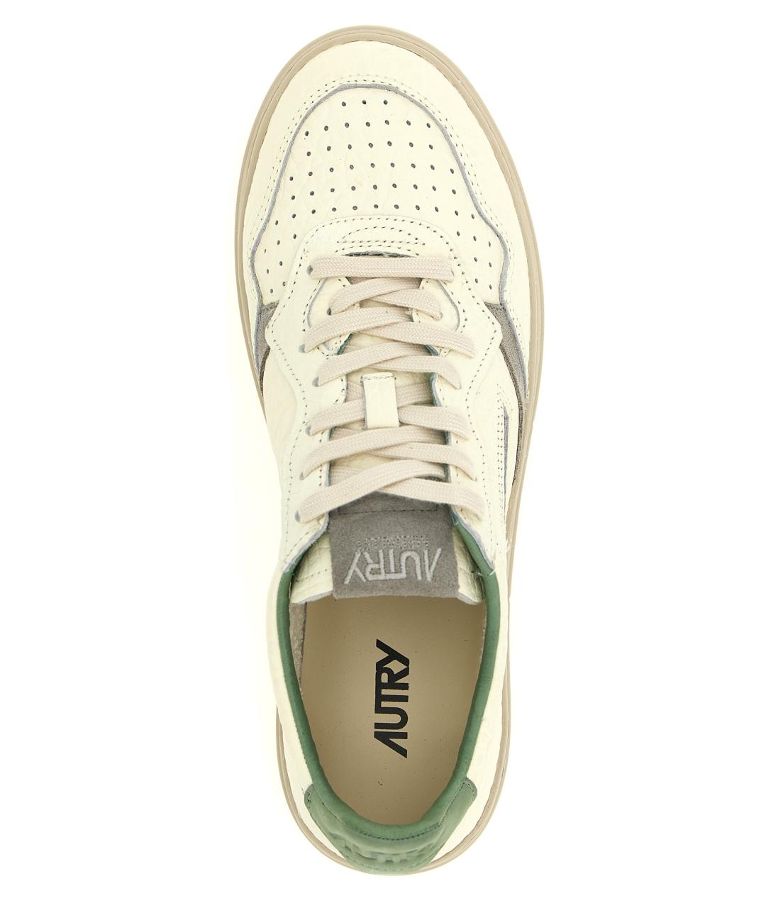 AUTRY Белые кожаные низкие кроссовки / кеды, фото 4