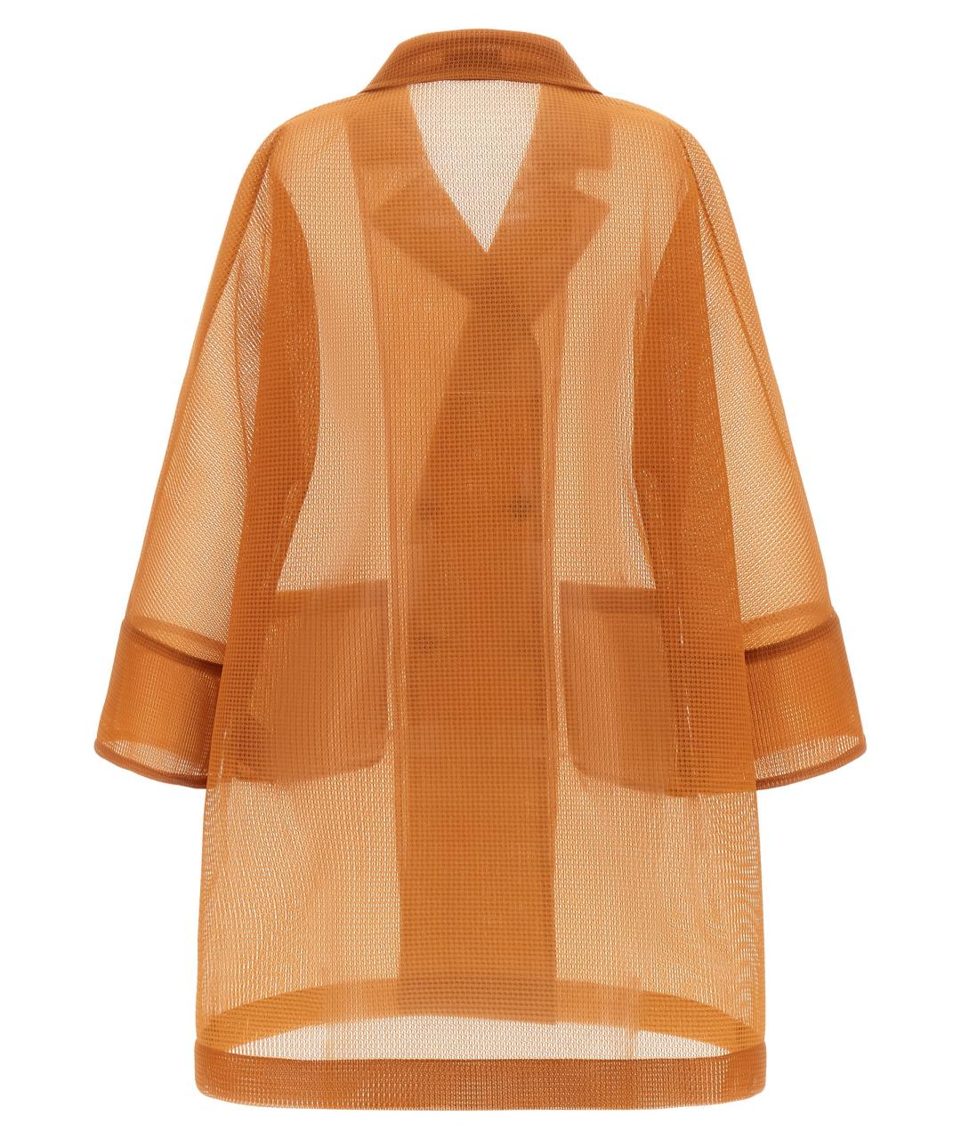 HERNO Оранжевый полиэстеровый тренч/плащ, фото 2