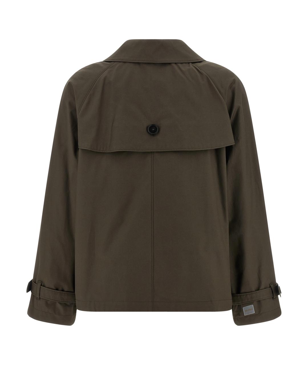 MAX MARA Зеленый хлопковый тренч/плащ, фото 2