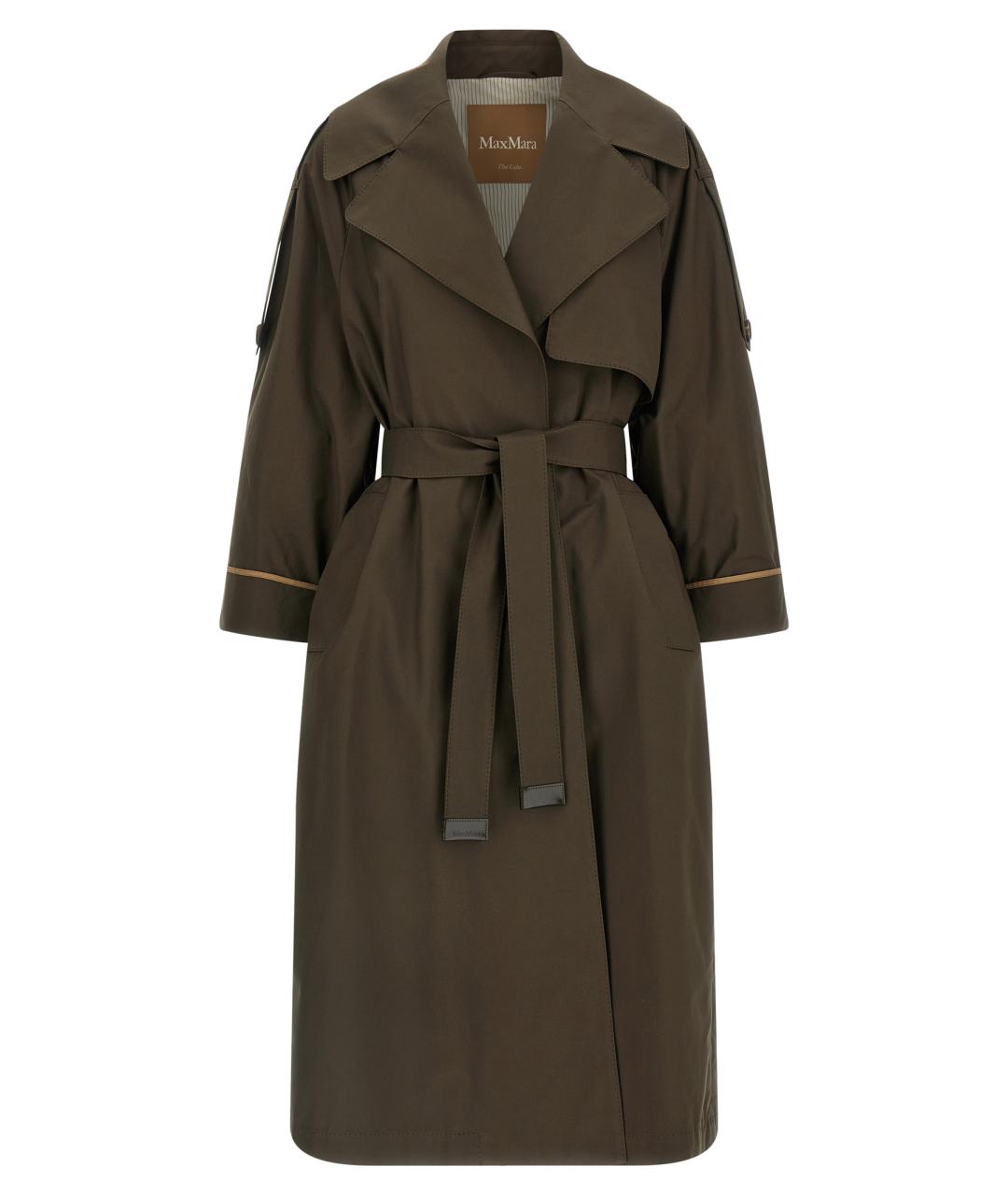 MAX MARA Зеленый хлопковый тренч/плащ, фото 1