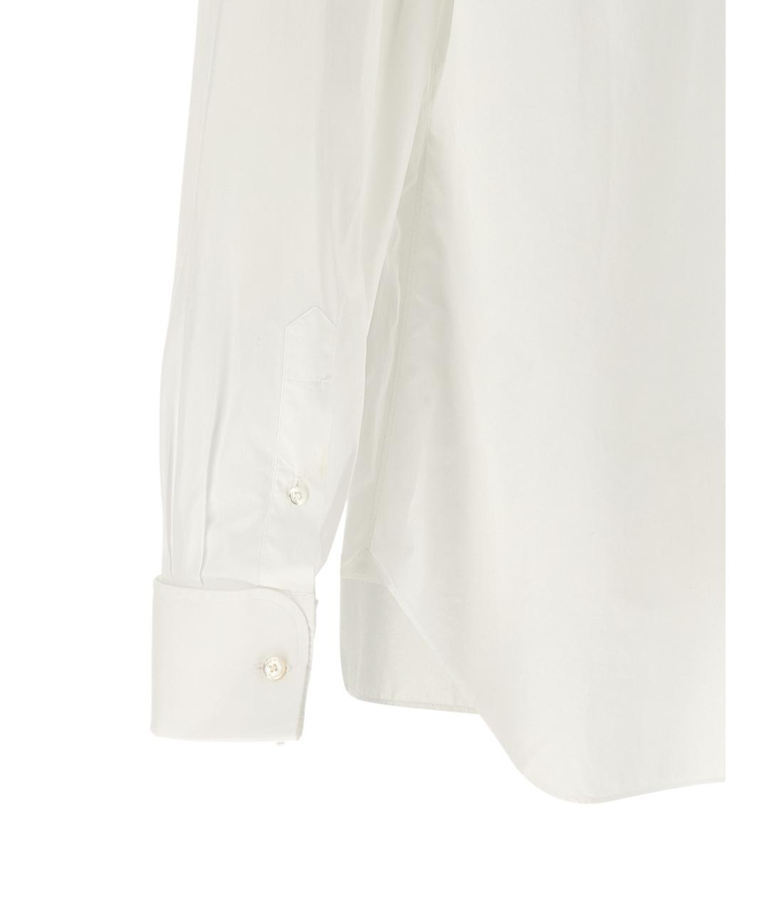 FINAMORE Белая хлопковая классическая рубашка, фото 4