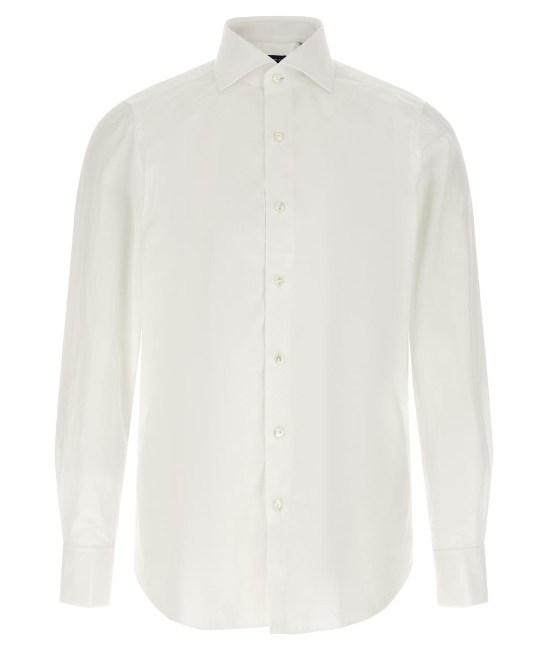 FINAMORE Белая хлопковая классическая рубашка, фото 1