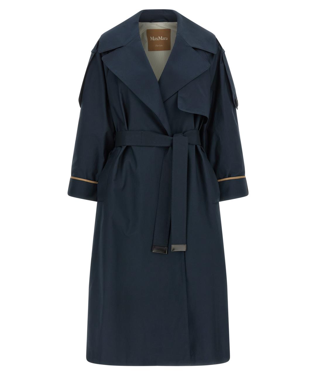 MAX MARA Синий хлопковый тренч/плащ, фото 1