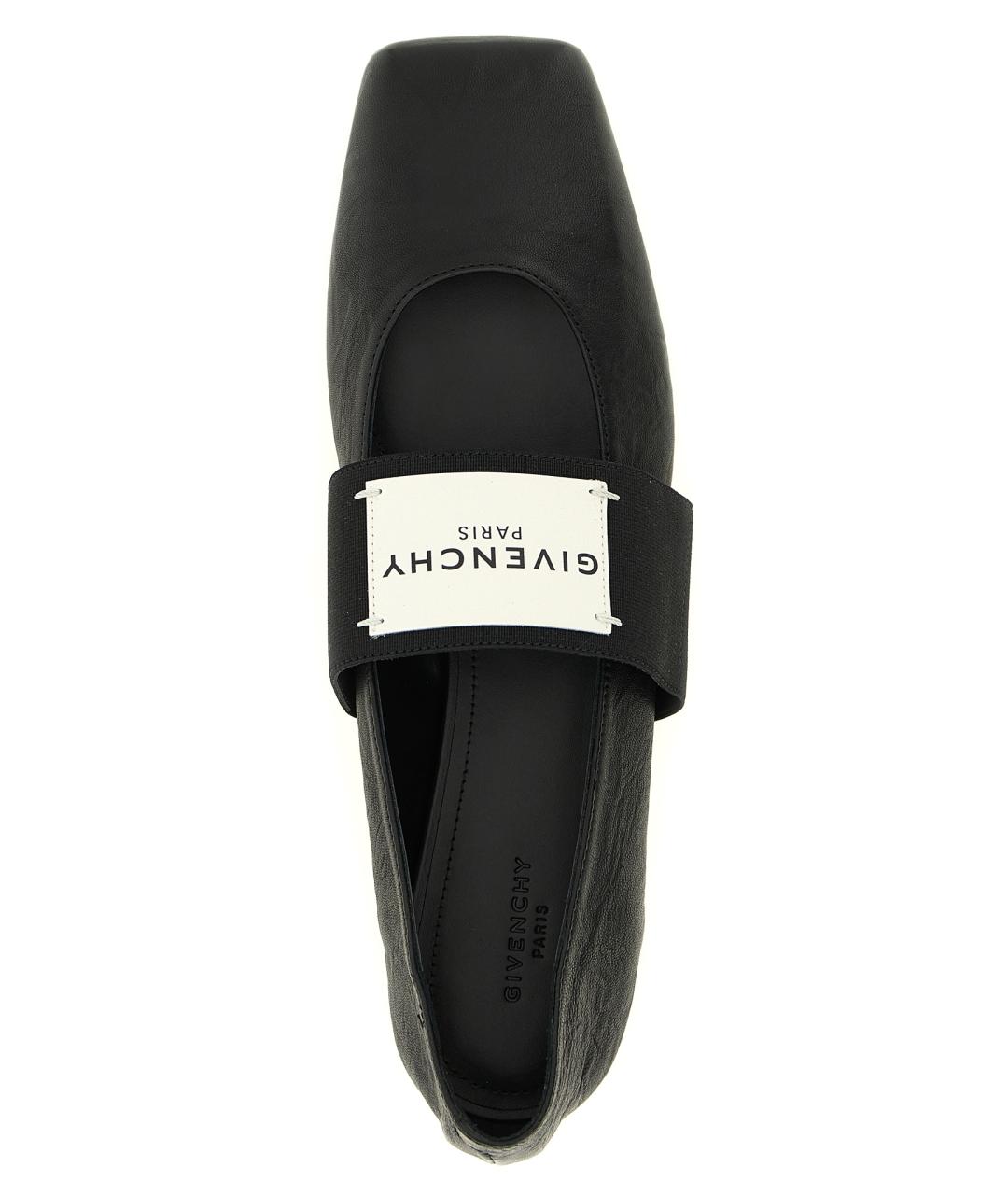 GIVENCHY Черные кожаные балетки, фото 4