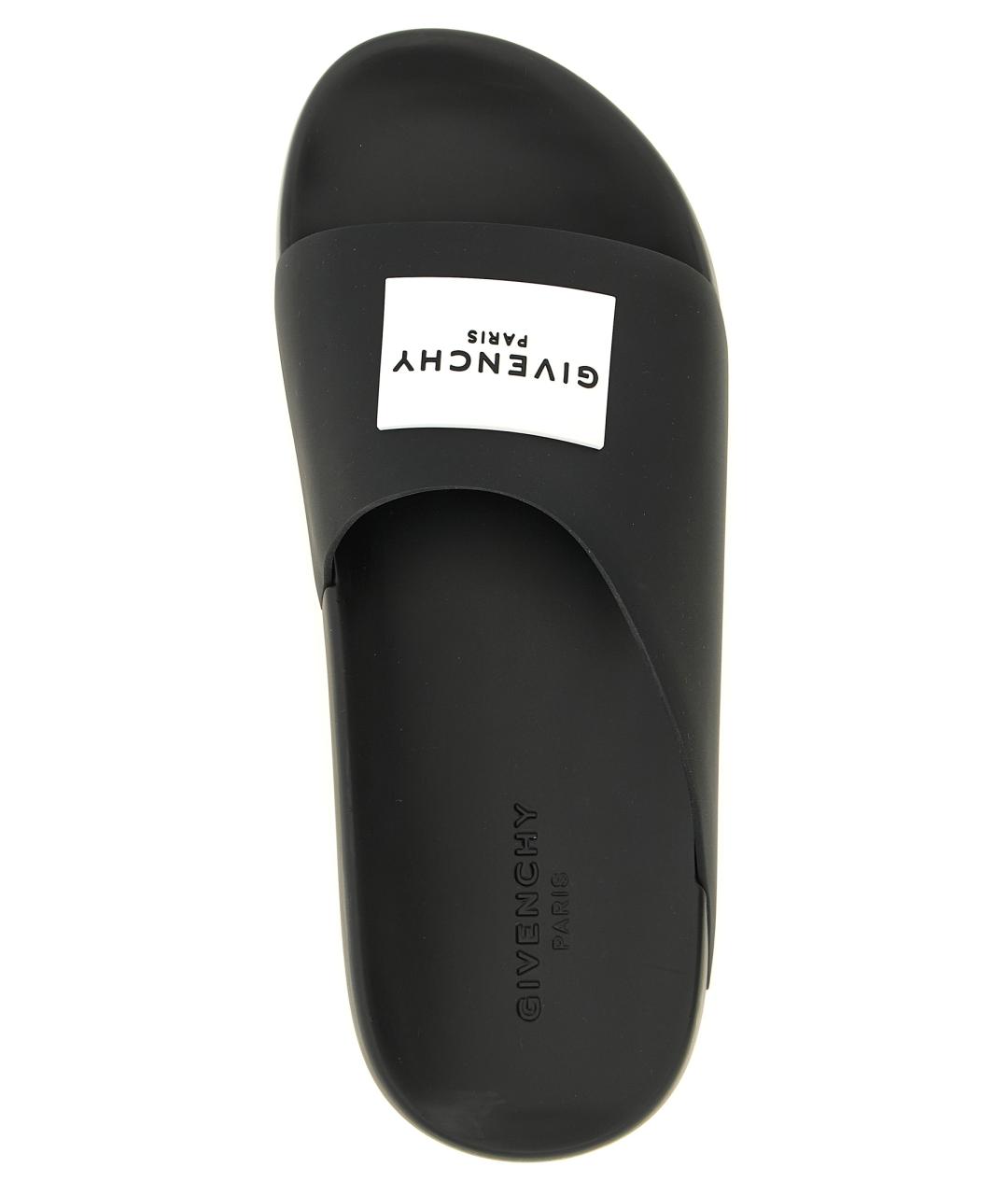 GIVENCHY Черные резиновые шлепанцы, фото 4
