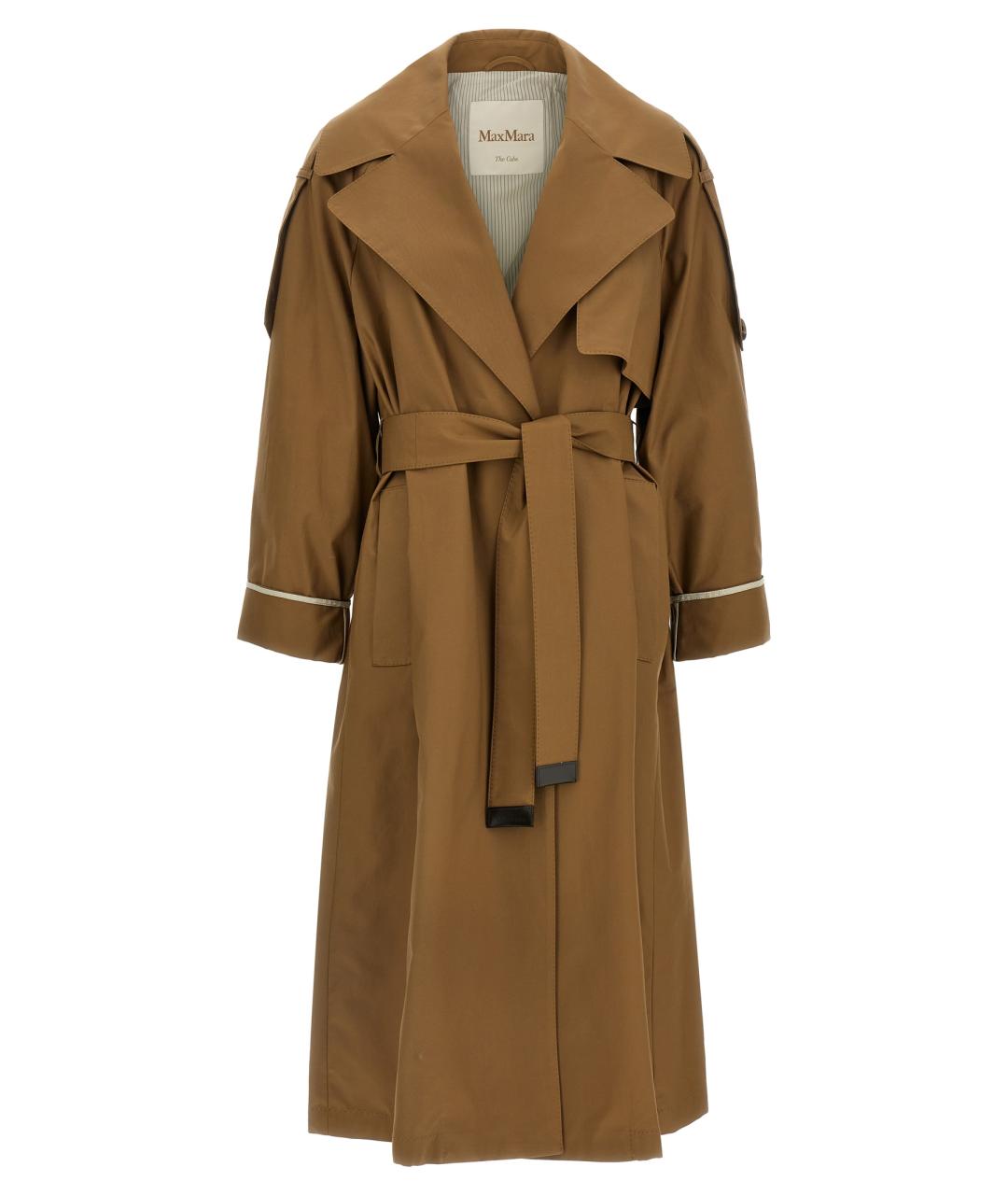 MAX MARA Коричневый хлопковый тренч/плащ, фото 1