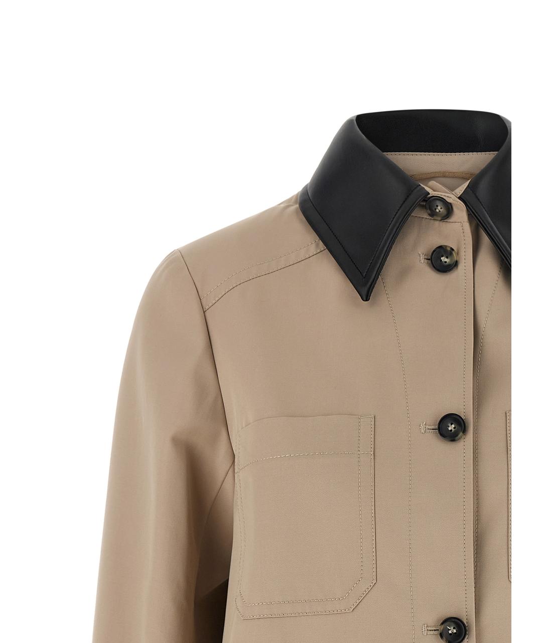 SPORTMAX Бежевая хлопковая куртка, фото 3