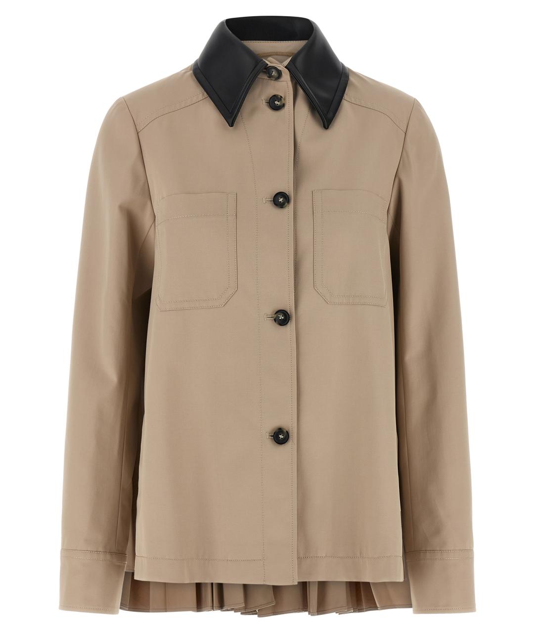 SPORTMAX Бежевая хлопковая куртка, фото 1