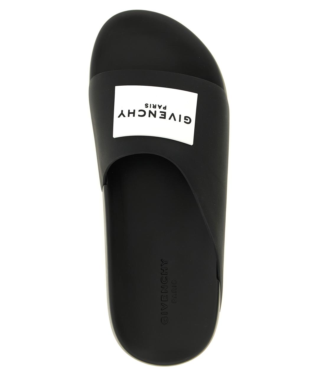 GIVENCHY Черные резиновые шлепанцы, фото 4