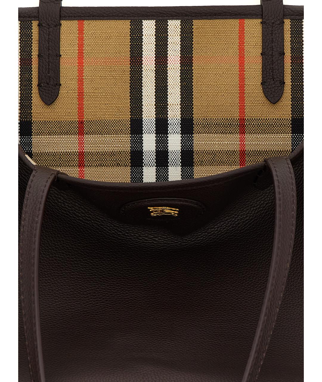 BURBERRY Мульти кожаная сумка тоут, фото 4