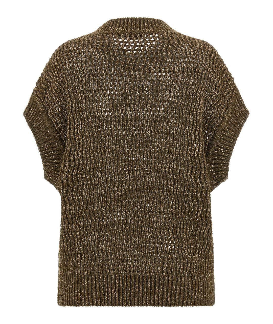 MAX MARA STUDIO Зеленый хлопковый джемпер / свитер, фото 2