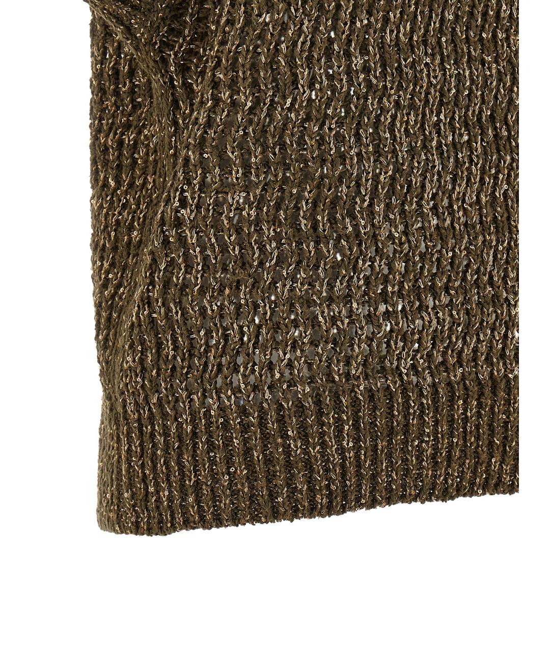 MAX MARA STUDIO Зеленый хлопковый джемпер / свитер, фото 4