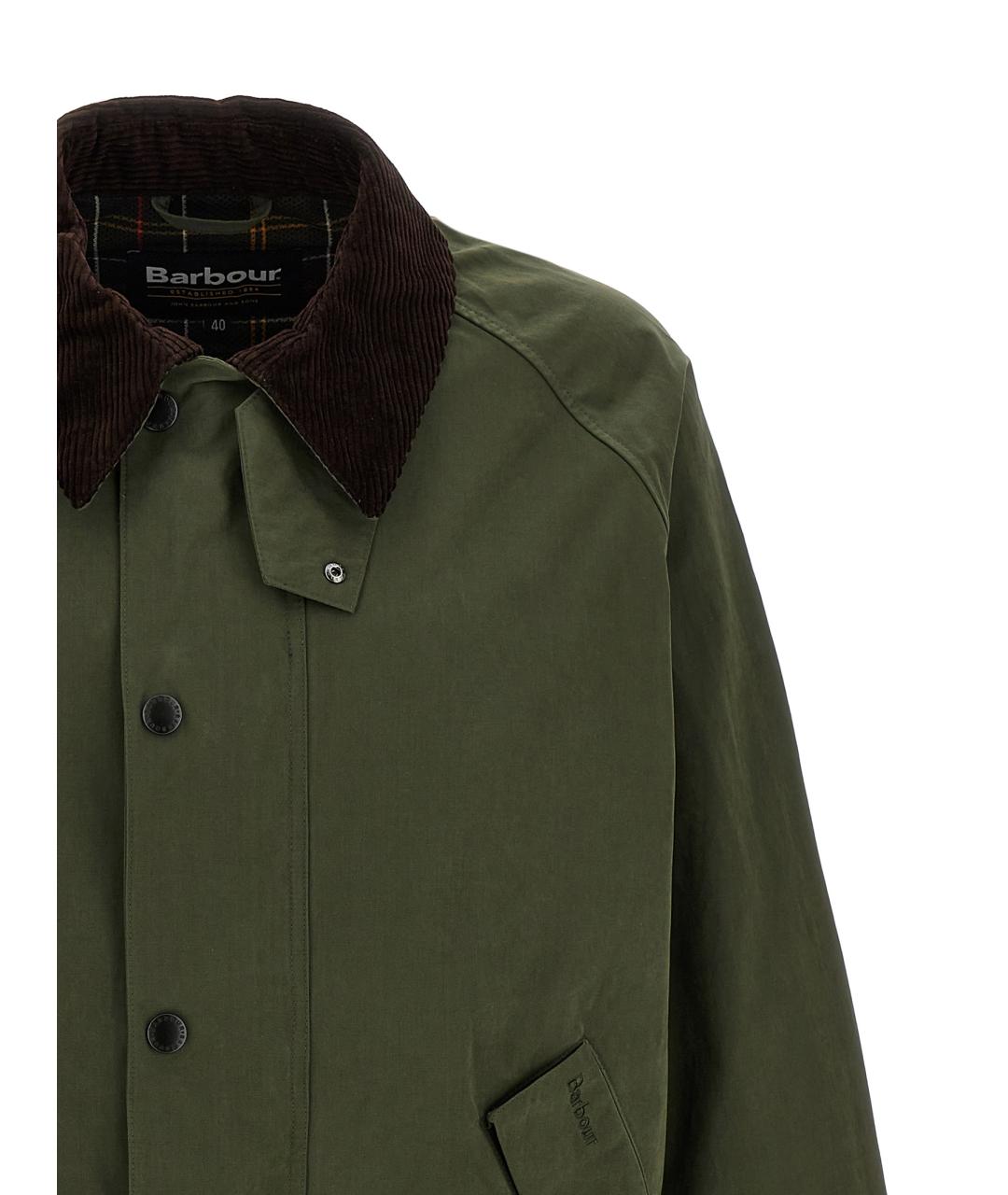 BARBOUR Зеленая полиэстеровая куртка, фото 3