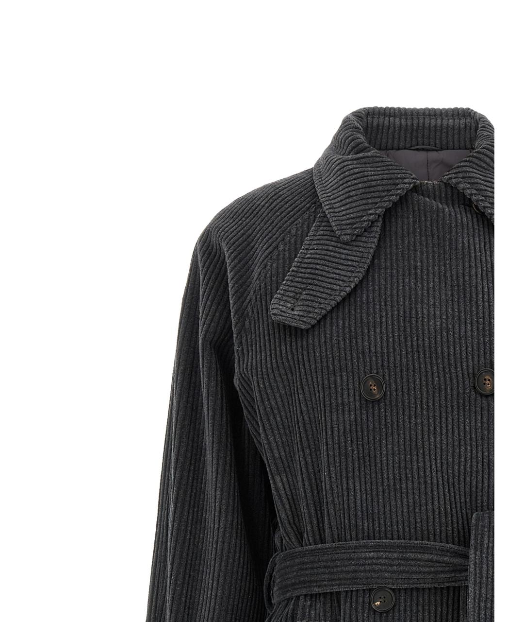 BRUNELLO CUCINELLI Серое хлопковое пальто, фото 3