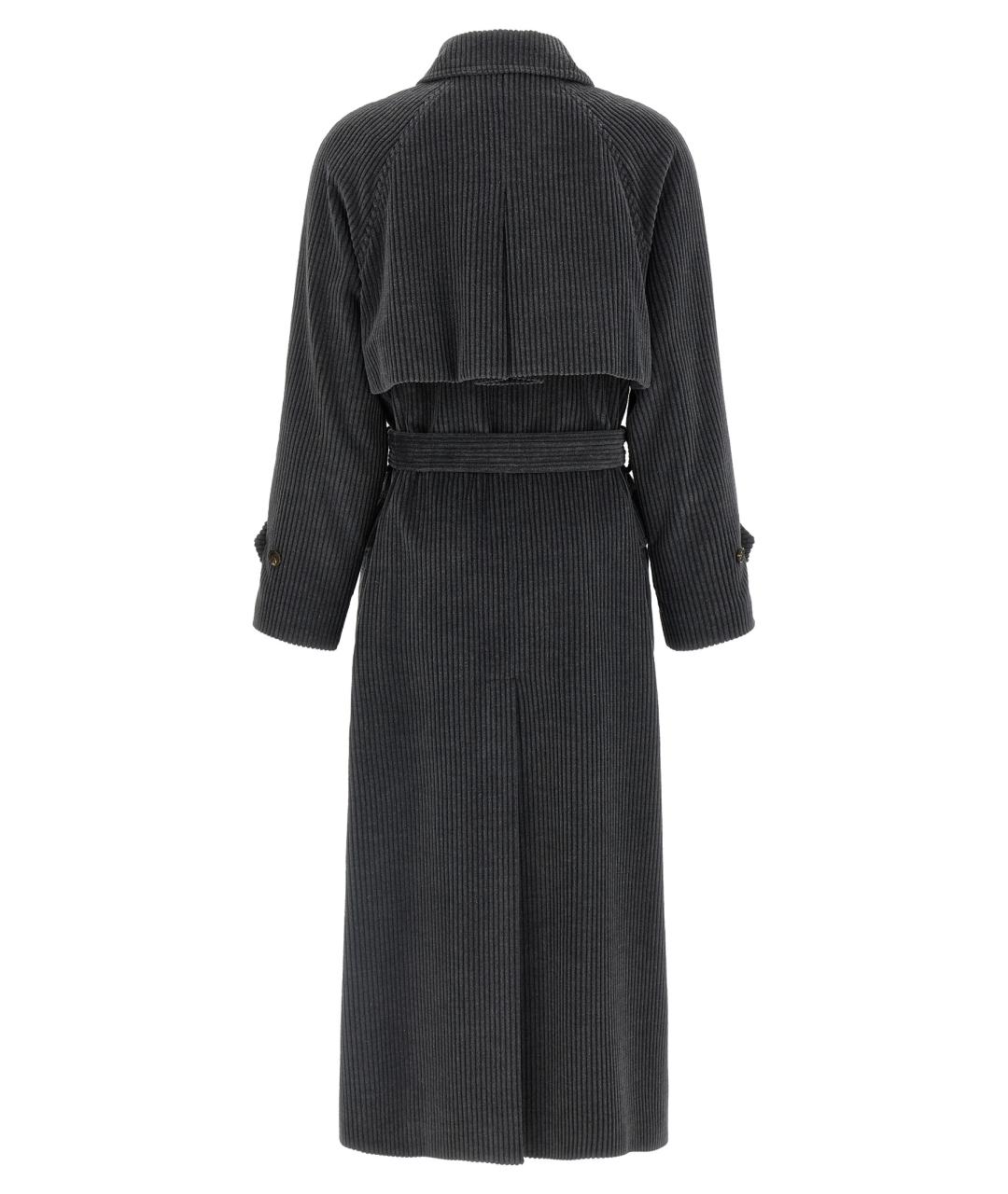 BRUNELLO CUCINELLI Серое хлопковое пальто, фото 2