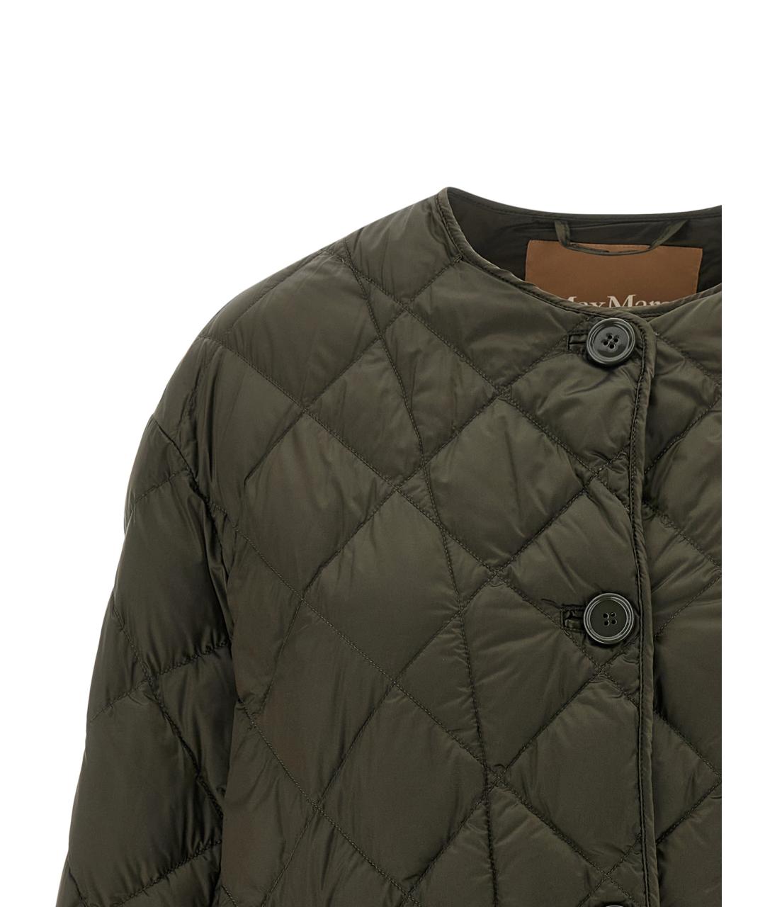 MAX MARA Зеленый полиамидовый пуховик, фото 3