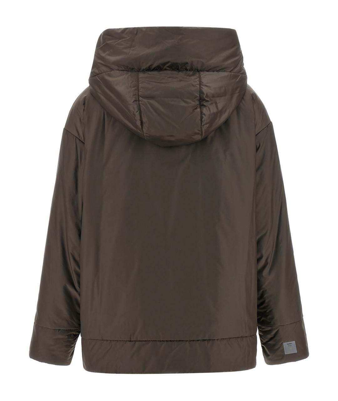 MAX MARA Коричневая полиэстеровая куртка, фото 2